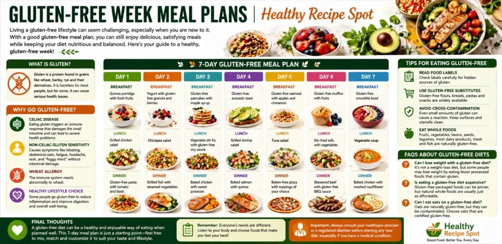 Gluten-Free Week Meal Plans | Healthy Recipe Spot