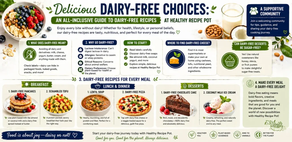 Delicious Dairy-Free Choices: An All-inclusive Guide to Dairy-Free Recipes At Healthy Recipe Pot