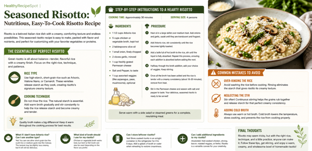 HealthyRecipeSpot | Seasoned Risotto: Nutritious, Easy-To-Cook Risotto Recipe