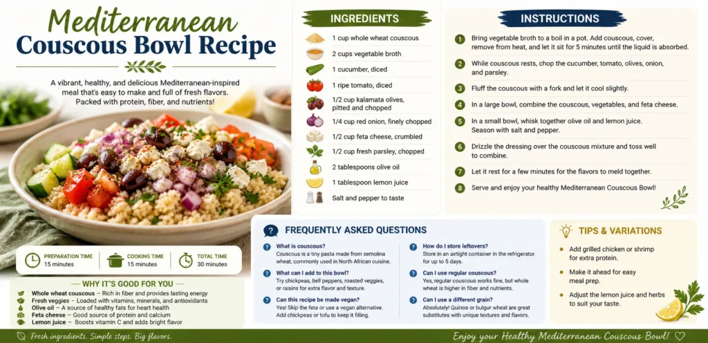 Mediterranean Couscous Bowl Recipe