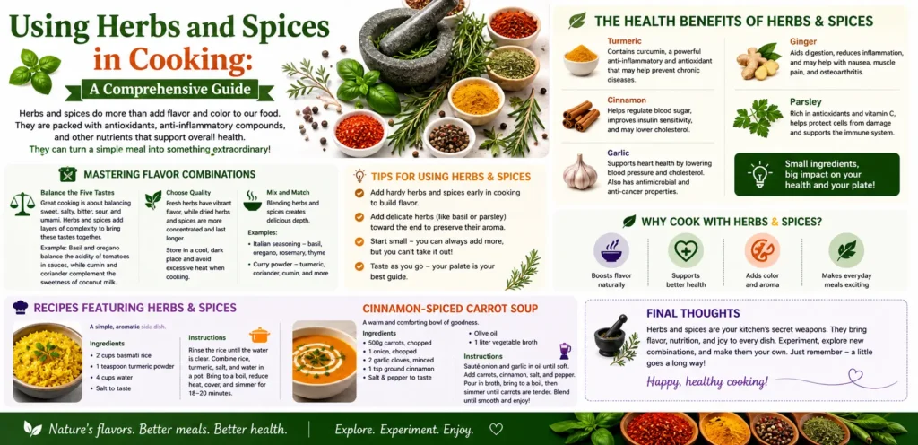 Using Herbs and Spices in Cooking: An Comprehensive Guide
